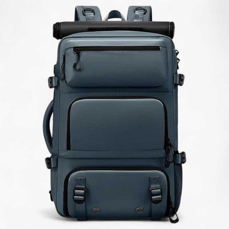 Water-Resistant travel backpack with a shoe compartment