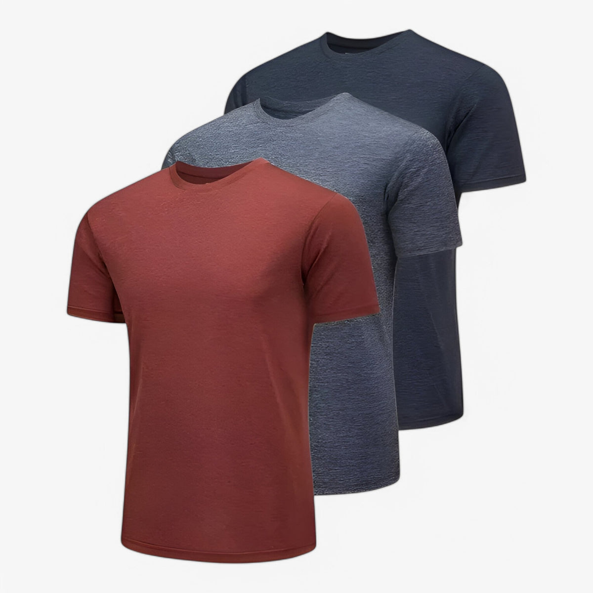 Trepack T-shirts i bomull med rund halsringning för sommaren