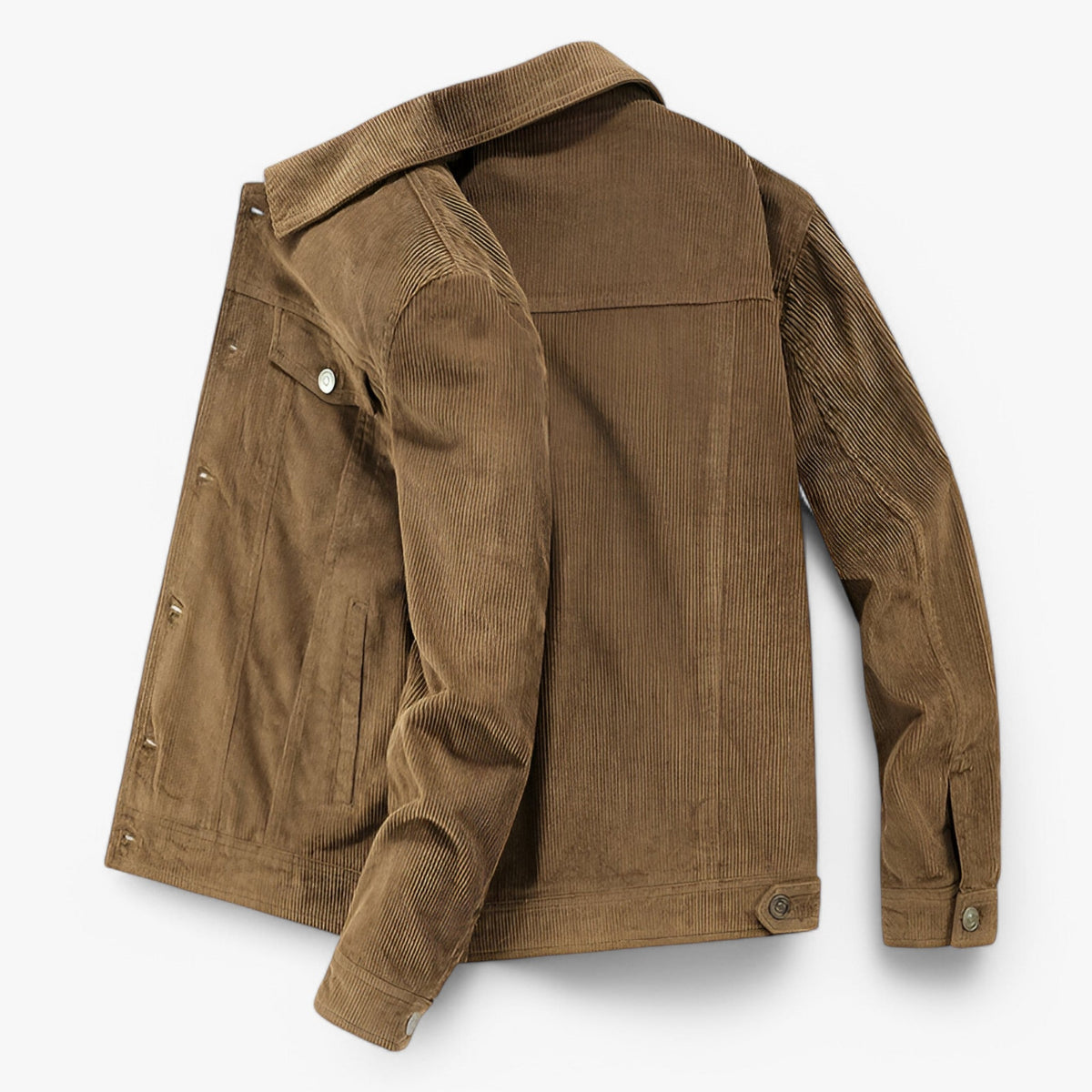 Ribbed Corduroy Jacket with a Structured Vintage Cut