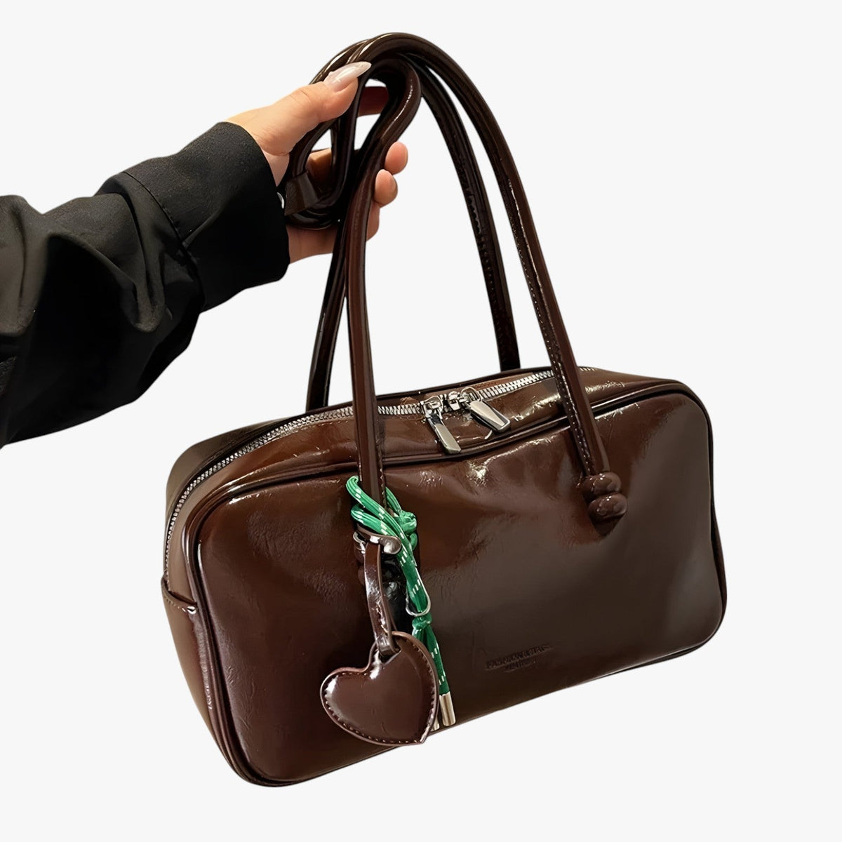 Vintageinspirerad strukturerad arbetsväska i tote-modell
