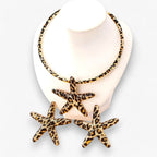 Starfish Pendant Necklace and Earring Set