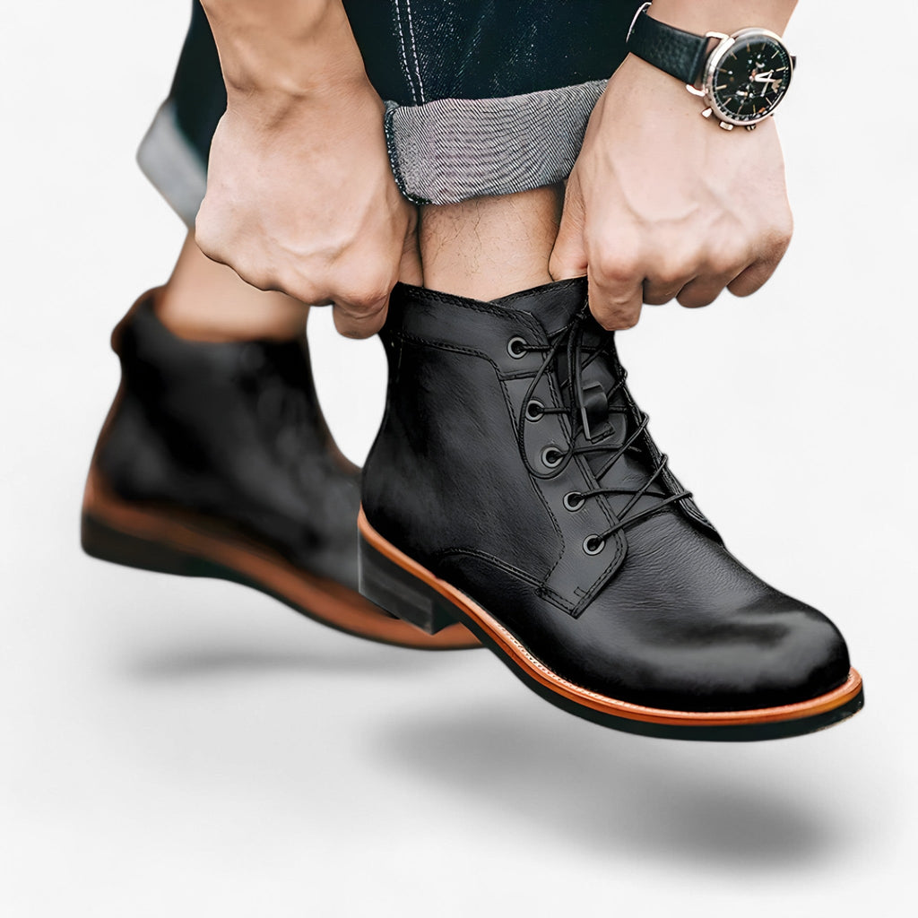 Botas altas robustas de hombre con plantilla acolchada y suela antideslizante