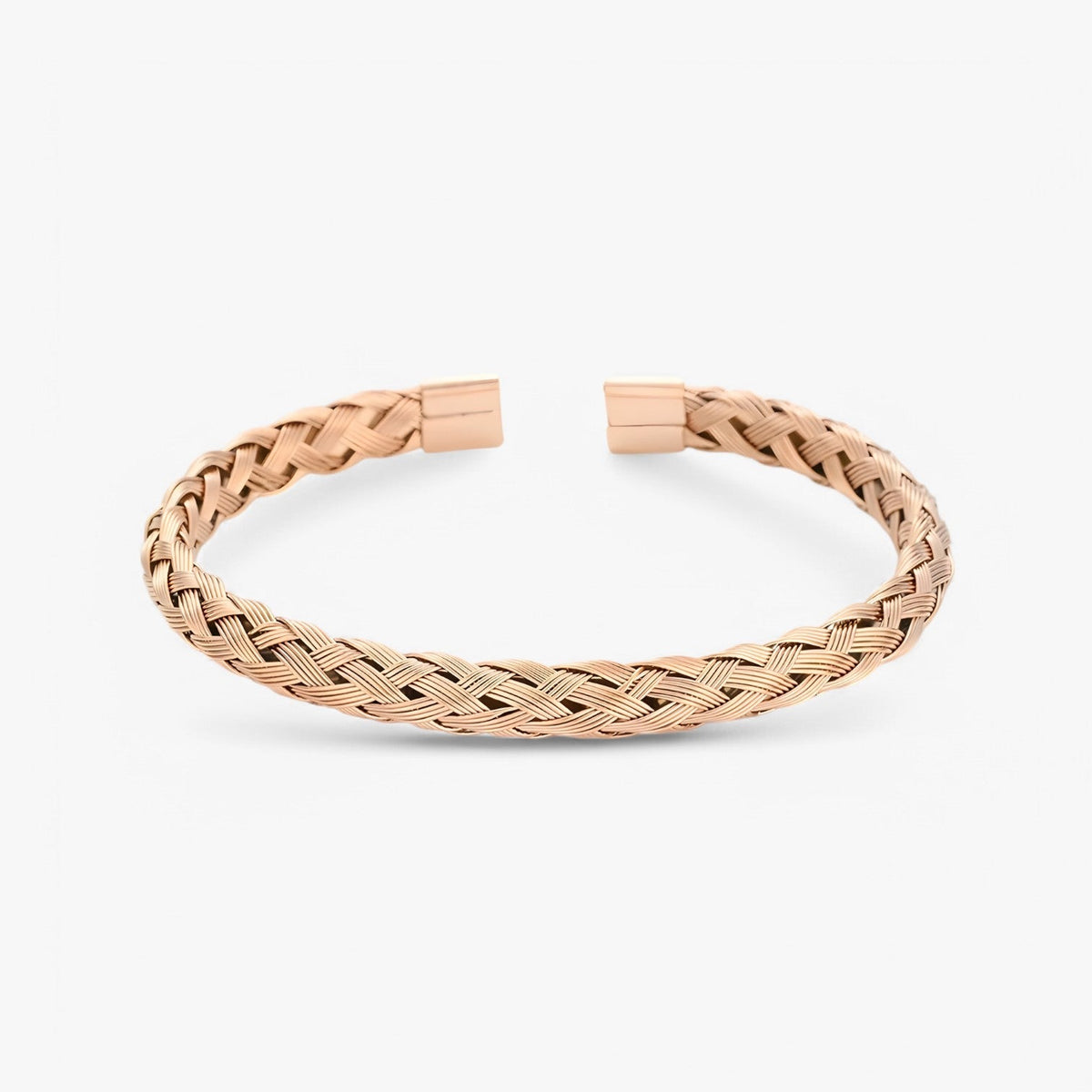 Open cuff bracelet in polished stainless steel