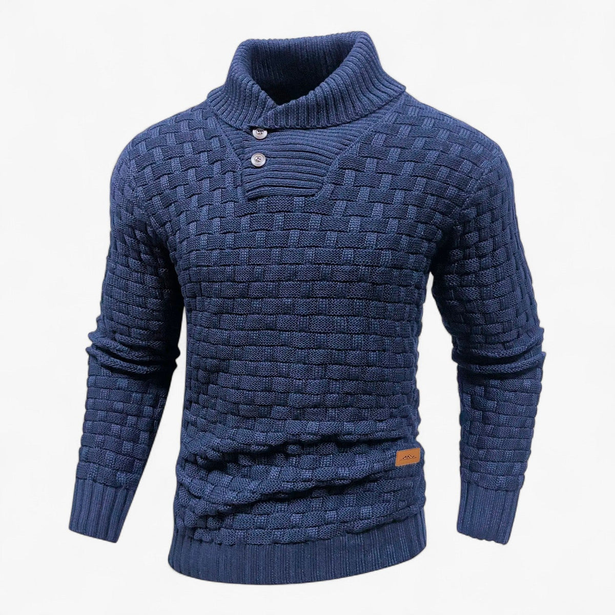 Ribbed Crewneck Knit Jumper for Men in Soft Yarn