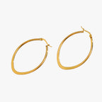 Gold-Coloured Hoop Earrings in Stainless Steel