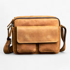 Faux Leather Messenger Bag for Work and Travel