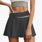 High-Waisted Sports Skort with Built-In Shorts