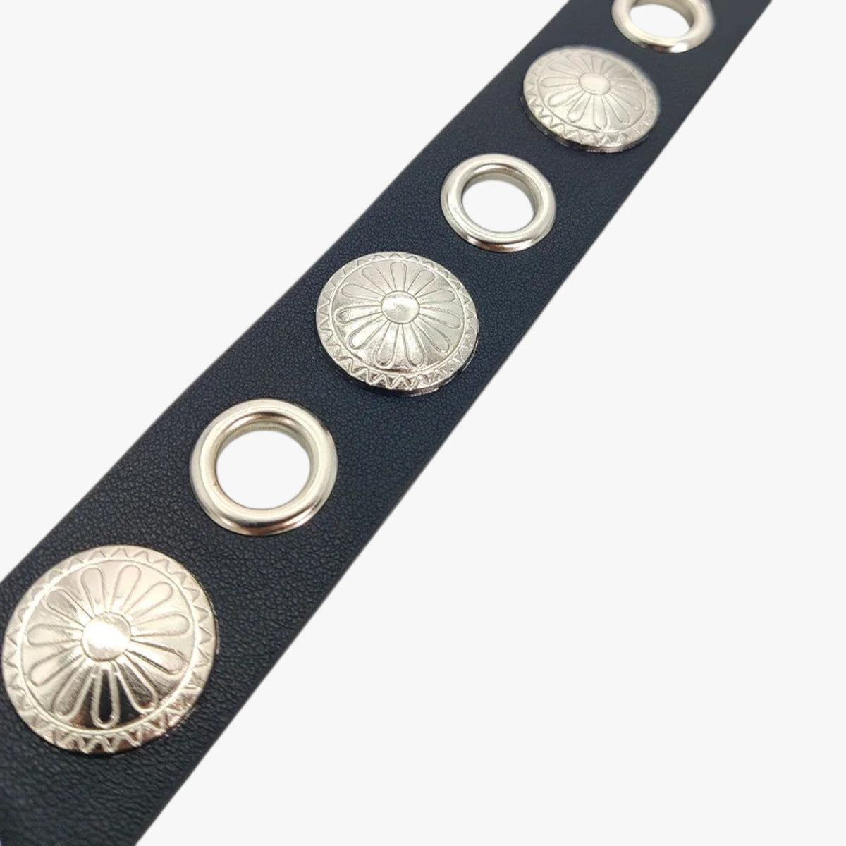 Studded Faux Leather Belt with a Secure Buckle, Unisex