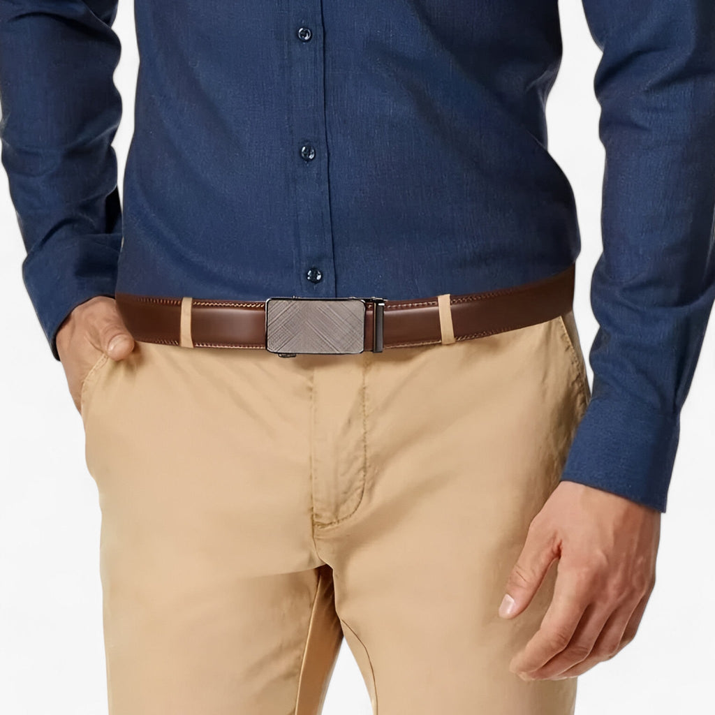 Premium Faux Leather Belt with Automatic Buckle