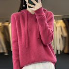Hooded Sweatshirt with Collar and Soft Warm Feel