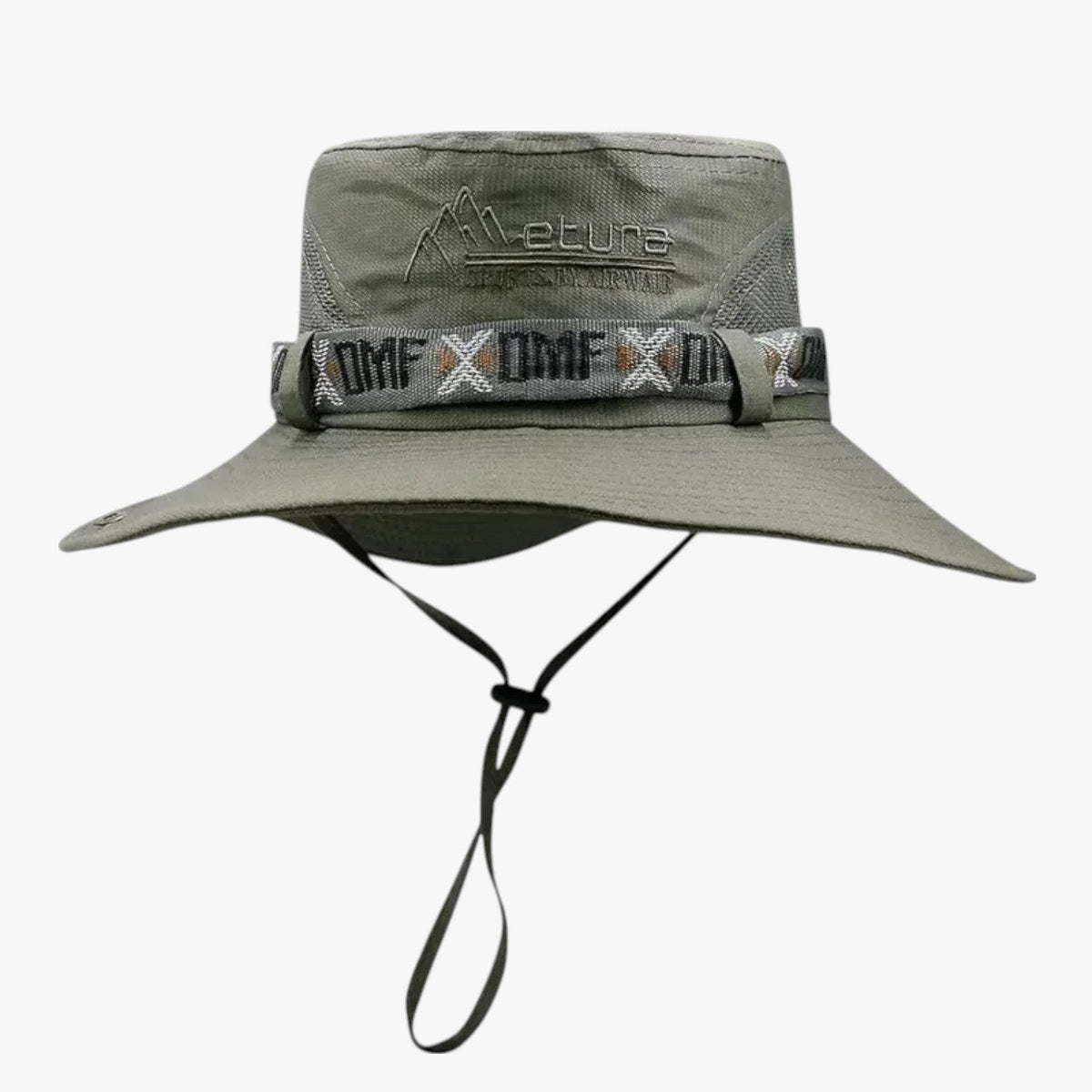 Sombrero de sol de ala ancha para hombre con paneles de malla transpirable
