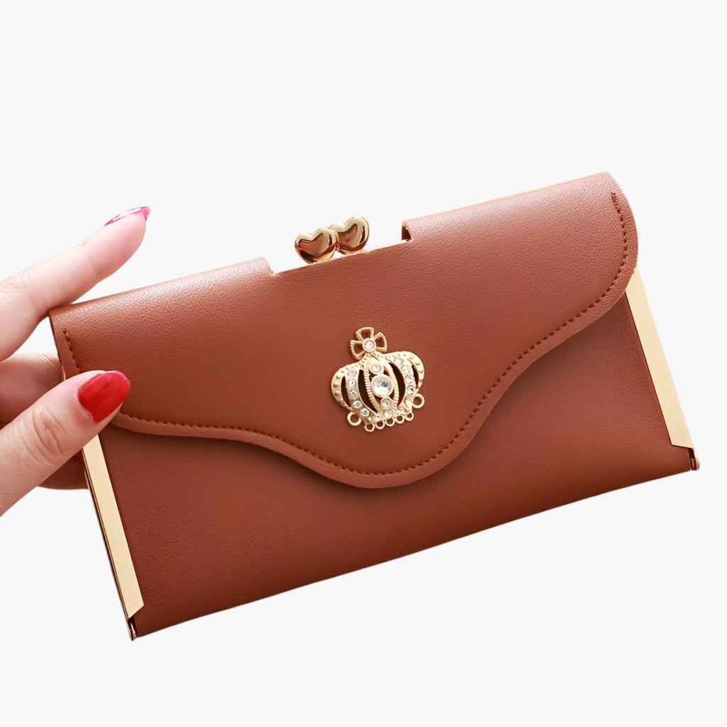Faux Leather Wallet with Multiple Card and Coin Slots