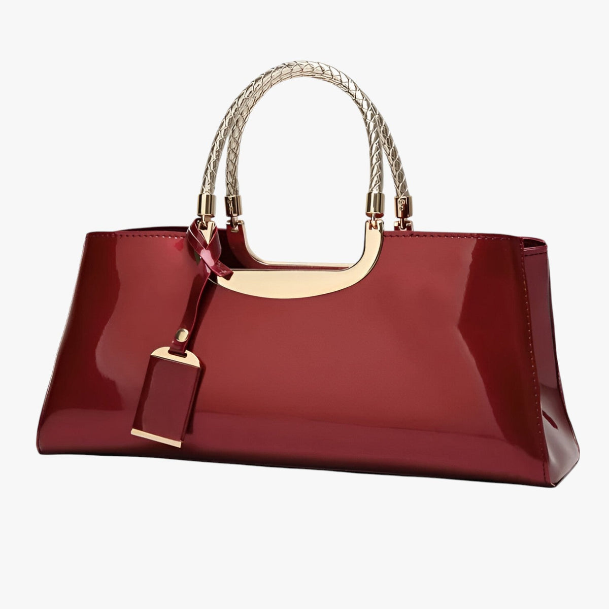 Lightweight Faux Leather Shoulder Bag with Inner Pockets