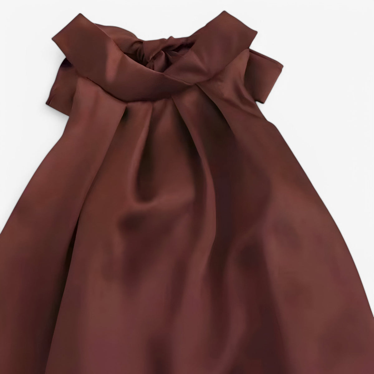 Backless Satin Midi Dress with Lace-Up Back