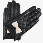 Warm Lined Gloves with Touchscreen Tips and Bow Detail