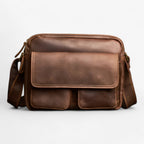 Faux Leather Messenger Bag for Work and Travel