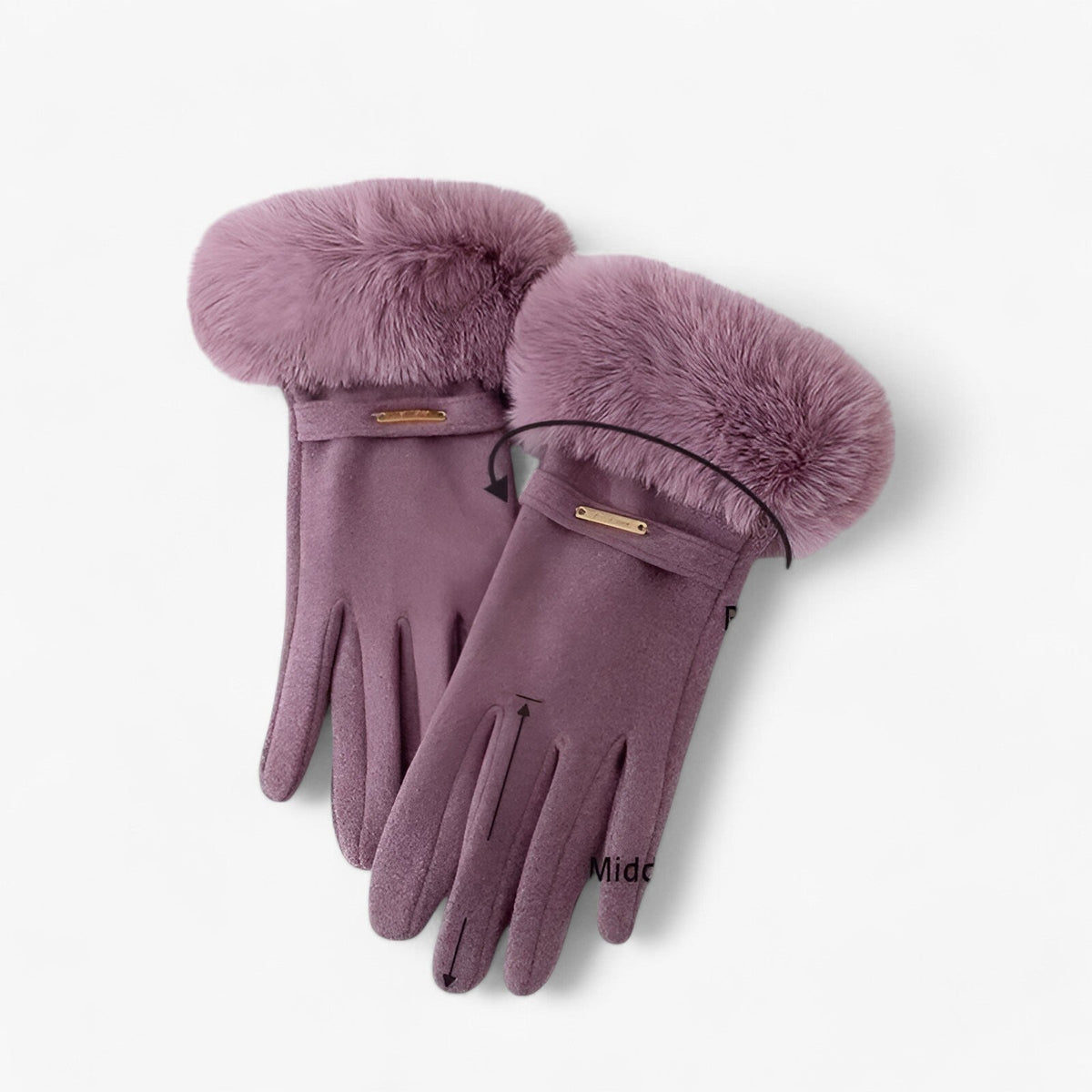 Guantes compatibles con pantalla táctil y acabado en velour