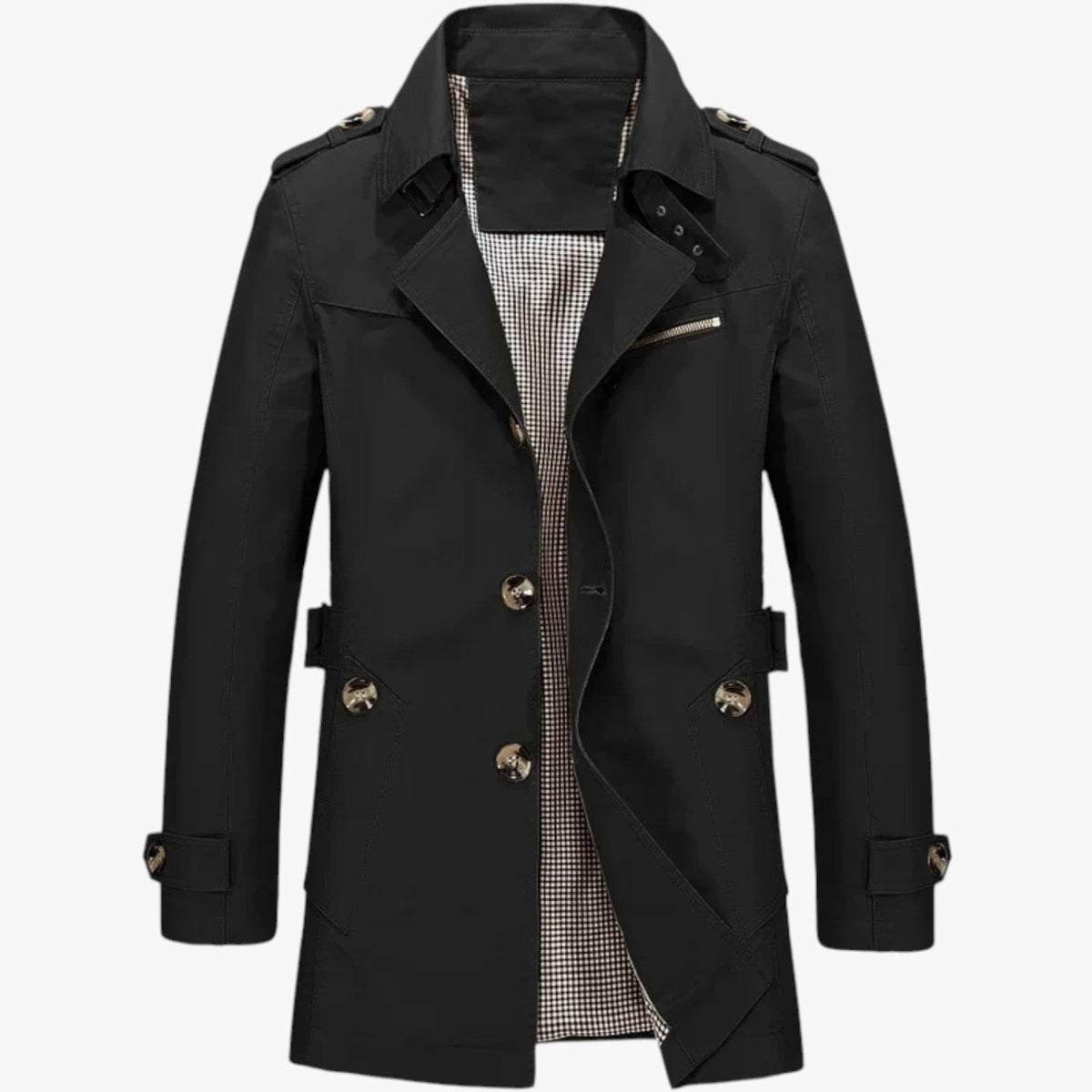 Long Windproof Jacket for Transitional Weather