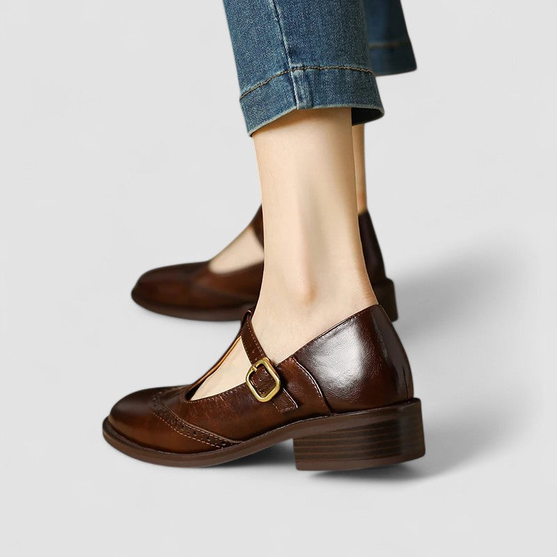 Mary Jane Flats with Cushioned Insole