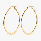 Gold-Coloured Hoop Earrings in Stainless Steel