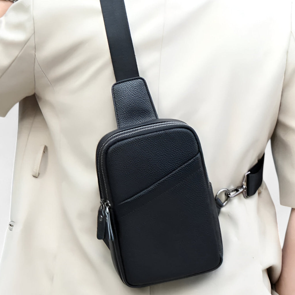 Bolso de hombro de piel sintética con correa ajustable