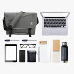 Crossbody-väska för 15-tums laptop med vadderat fack