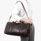 Faux Leather Travel Bag with Adjustable Shoulder Strap