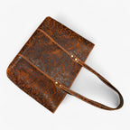 Retro-Style Faux Leather Tote Bag with Spacious Interior