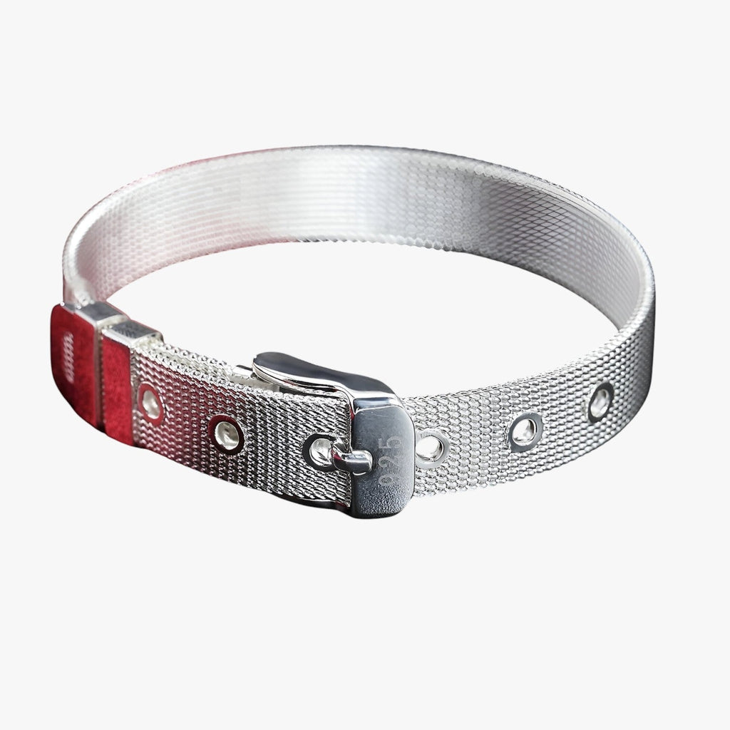 Silver-Tone Bracelet for Men with Adjustable Links