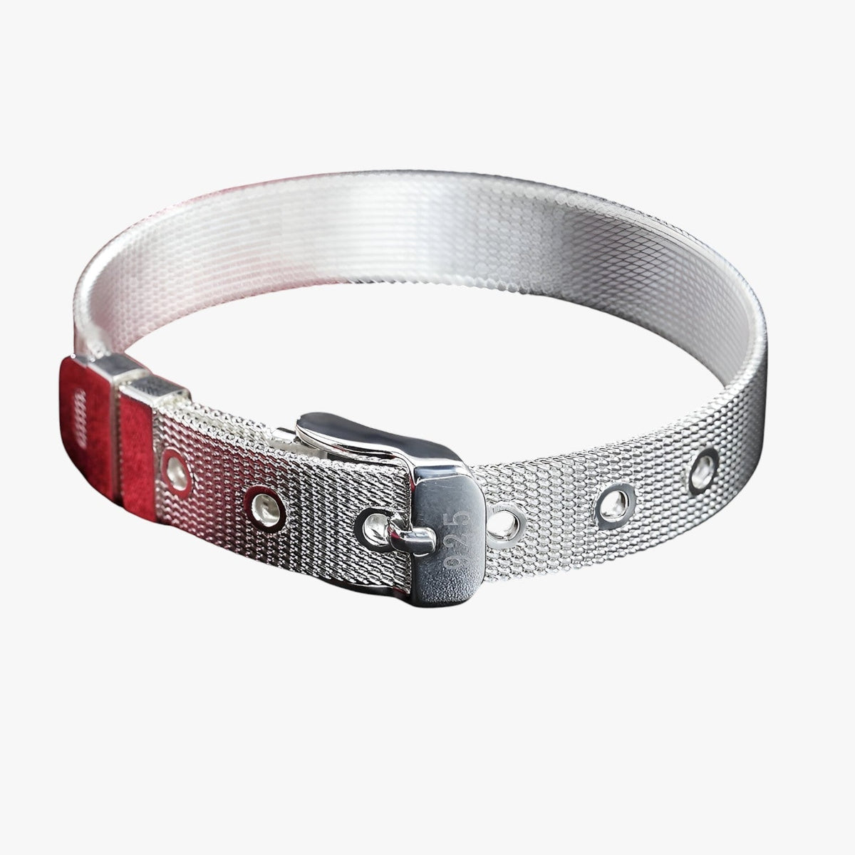 Silver-Tone Bracelet for Men with Adjustable Links