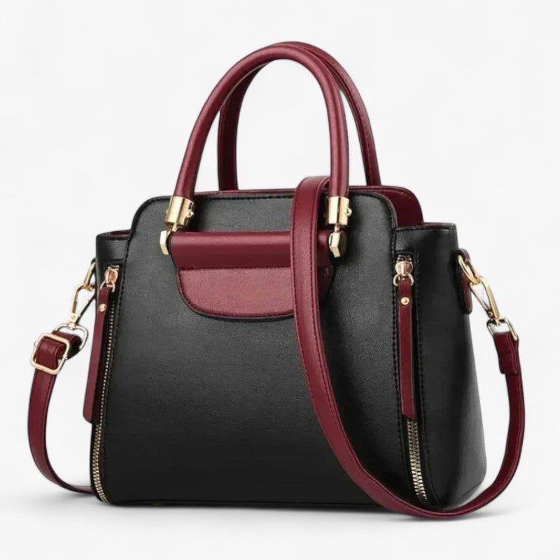 Contrast Handbag with a Structured Silhouette for Work
