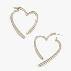 Personalised heart-shaped earrings in silver and gold tones