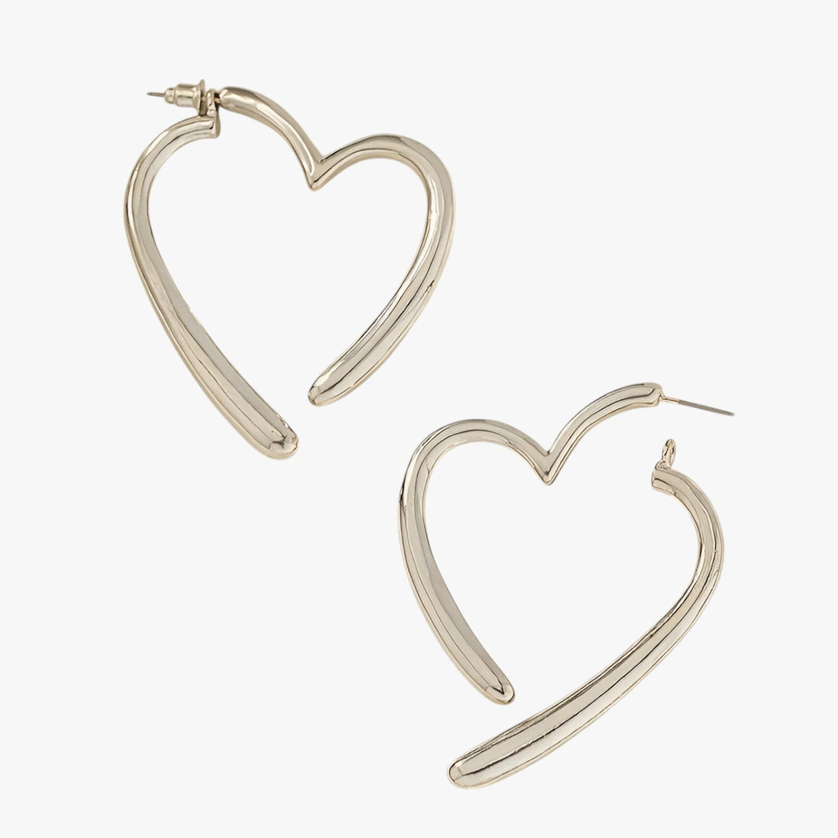Personalised heart-shaped earrings in silver and gold tones
