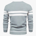 Slim-Fit Autumn Sweater with Subtle Floral Print