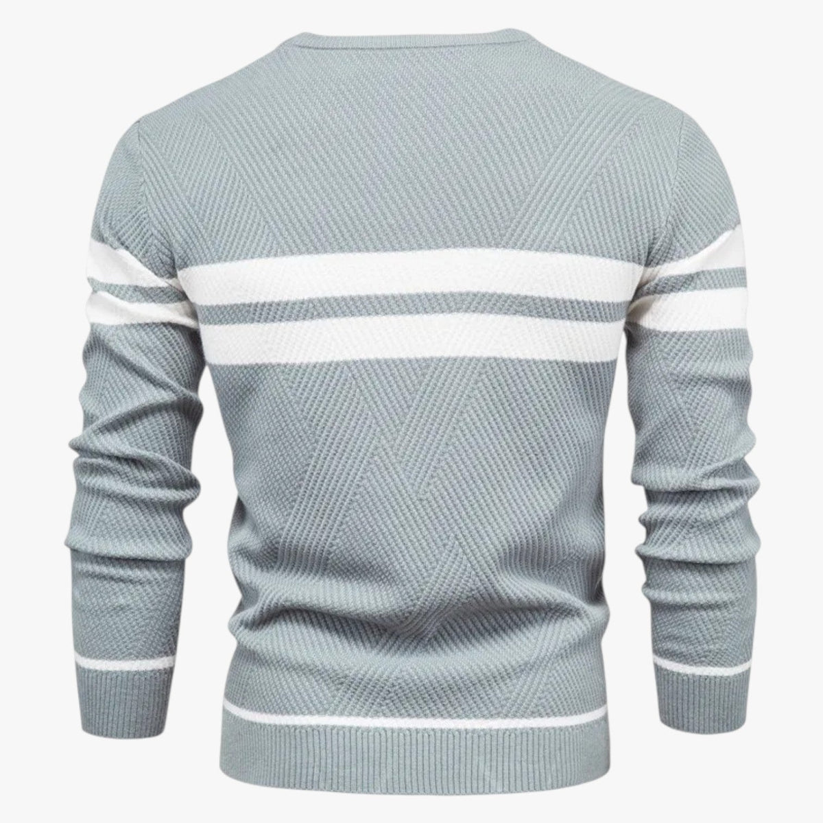 Slim-Fit Autumn Sweater with Subtle Floral Print