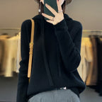 Hooded Sweatshirt with Collar and Soft Warm Feel