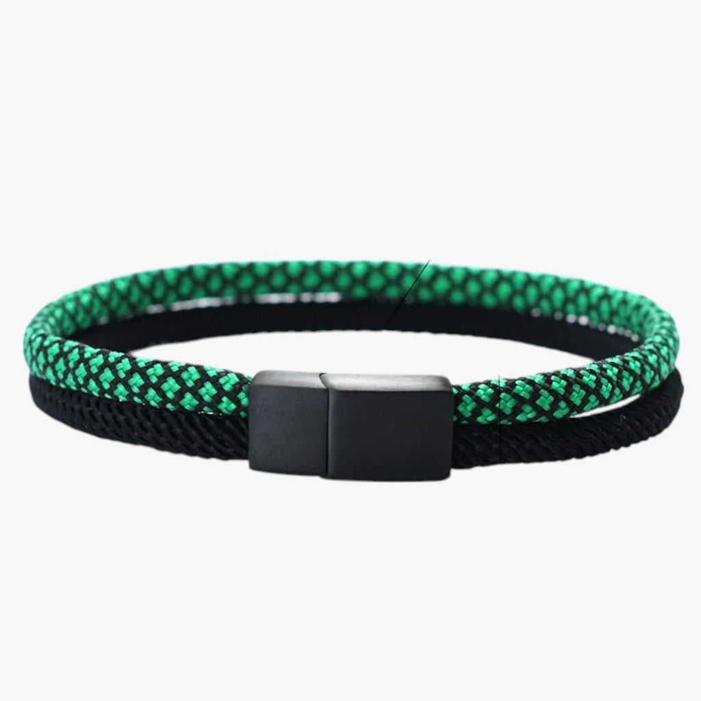 Pulsera de paracord bicolor con cierre magnético