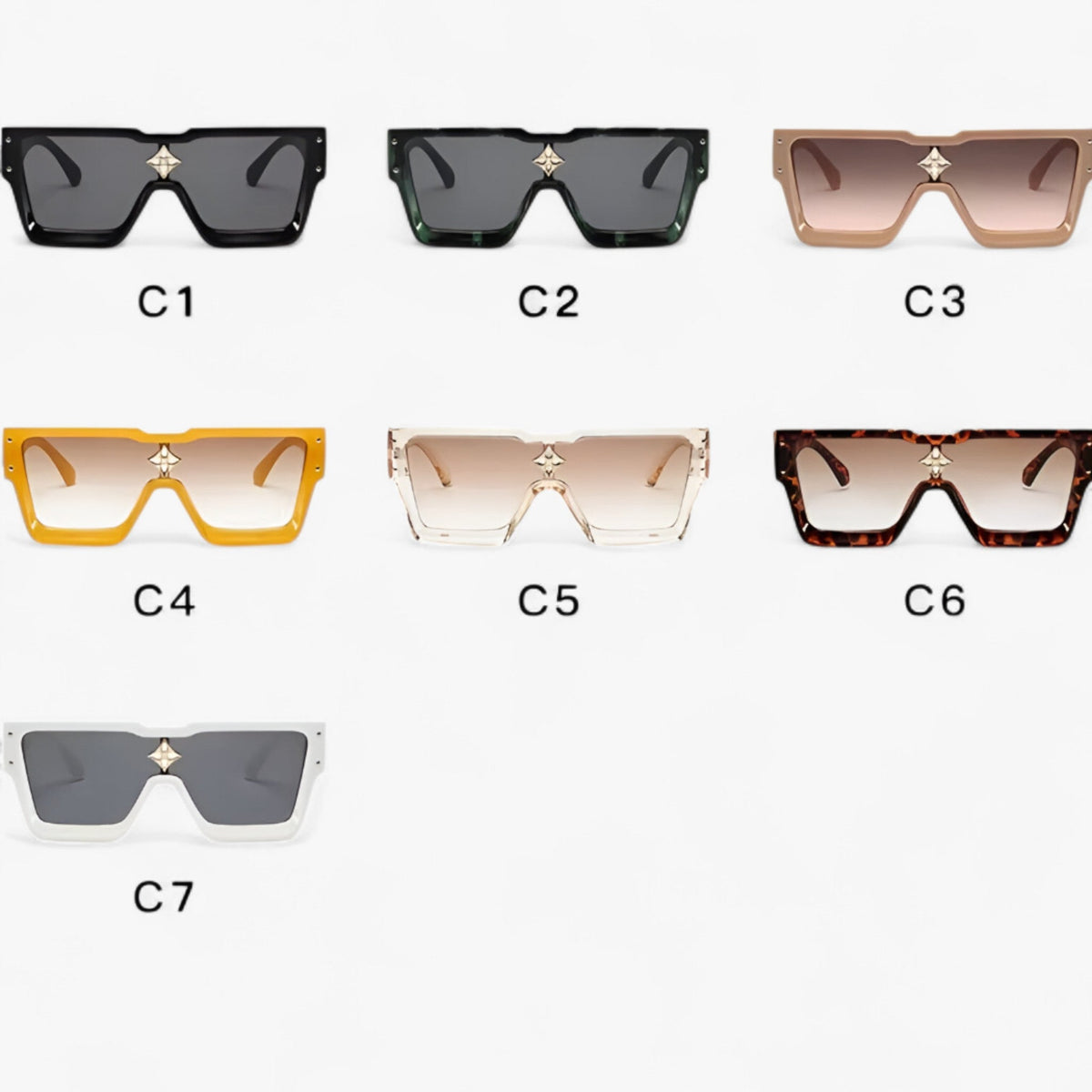 Square Frame Unisex Sunglasses with Lightweight Ergonomic Build