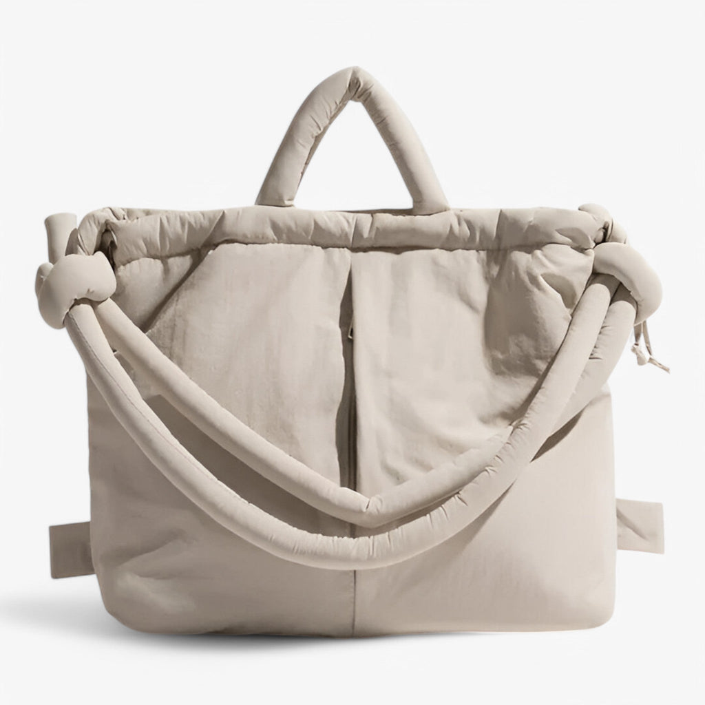 Bolso acolchado tipo puffer con correa de hombro ajustable