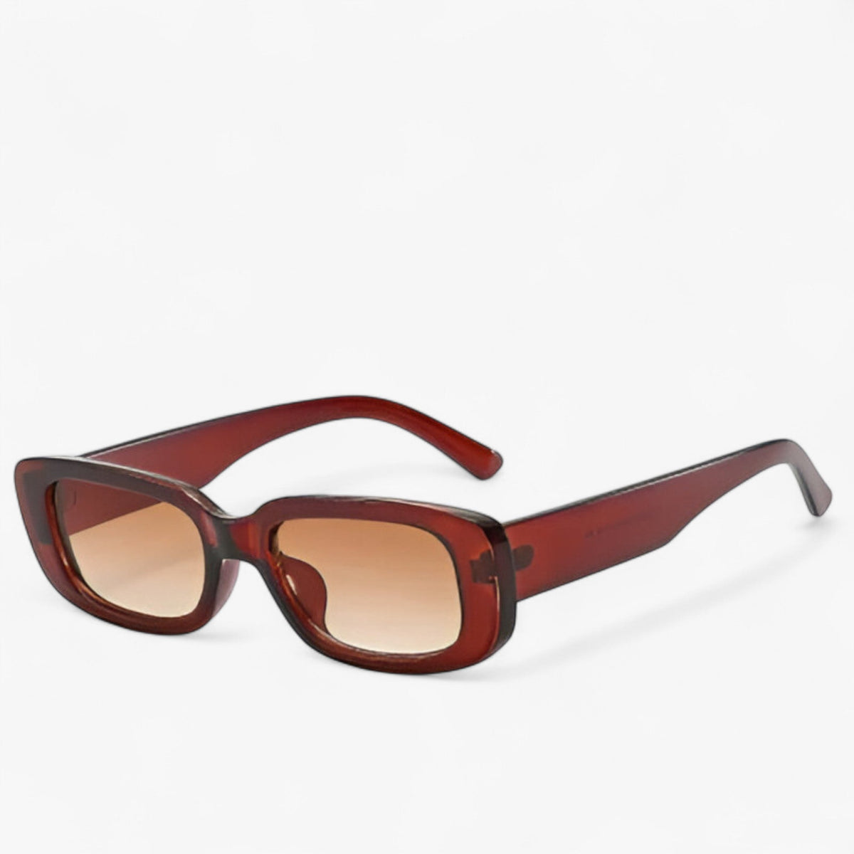 Retro rectangular sunglasses with a minimalist unisex shape