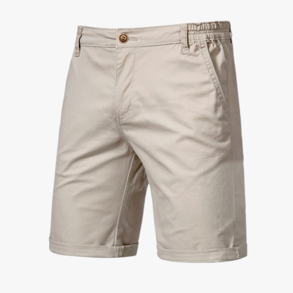 Shorts i stretchbomull med resårlinning för herr