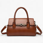 Compact Retro Shoulder Bag with Secure Clasp Closure