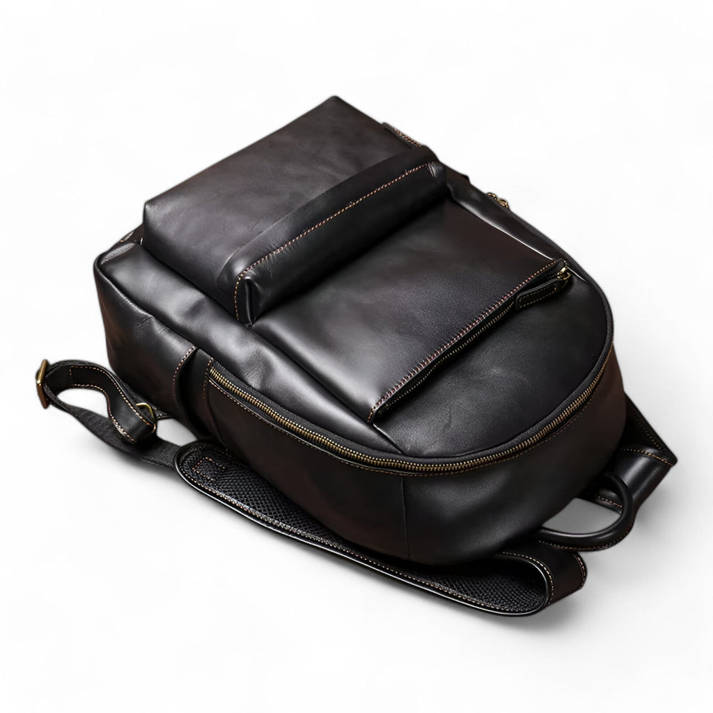 Vintage-Style Backpack with 15-Inch Laptop Sleeve