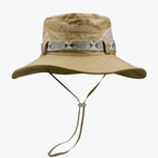 Sombrero de sol de ala ancha para hombre con paneles de malla transpirable