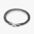 Handwoven Silver-Tone Bracelet for Men