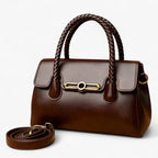Compact Retro Shoulder Bag with Secure Clasp Closure