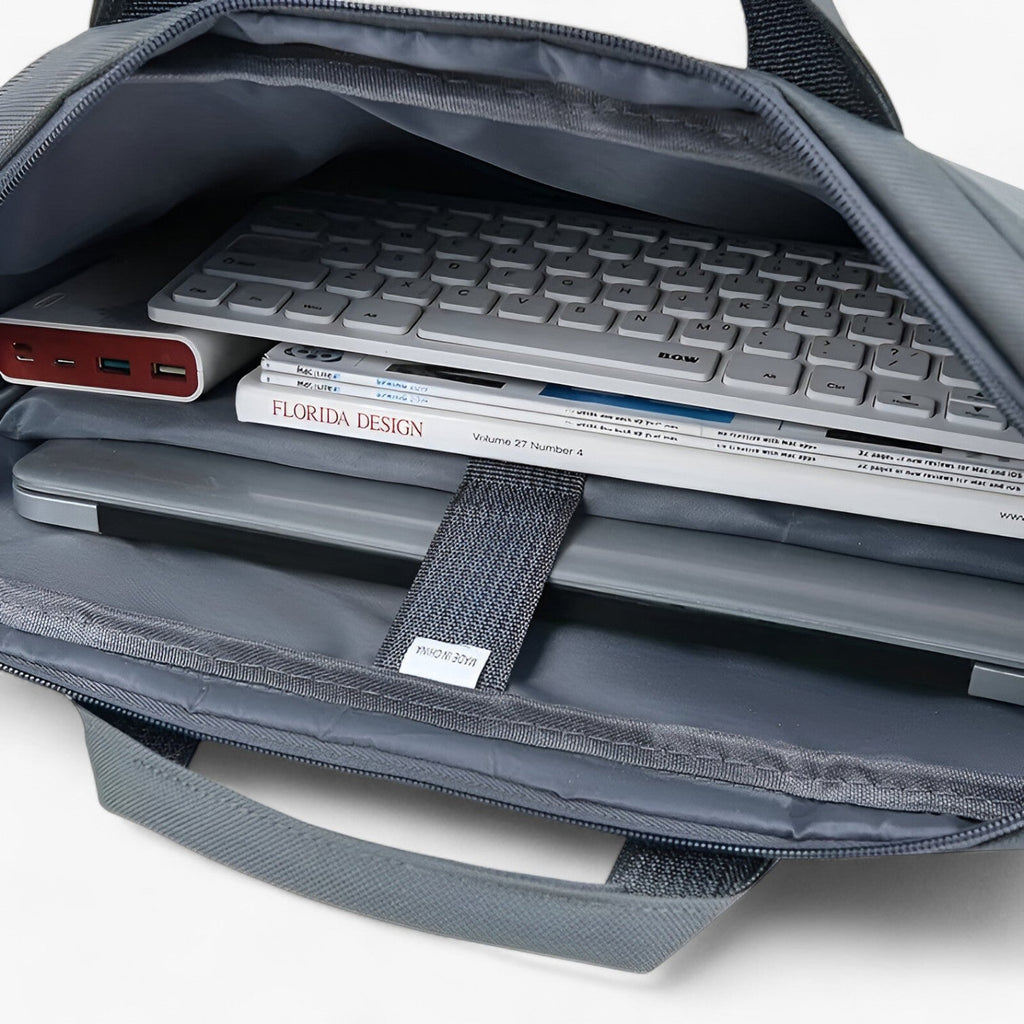 Flexibel laptopväska med justerbar crossbodyrem