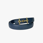 Soft Faux Leather Belt with Adjustable Buckle and Timeless Design