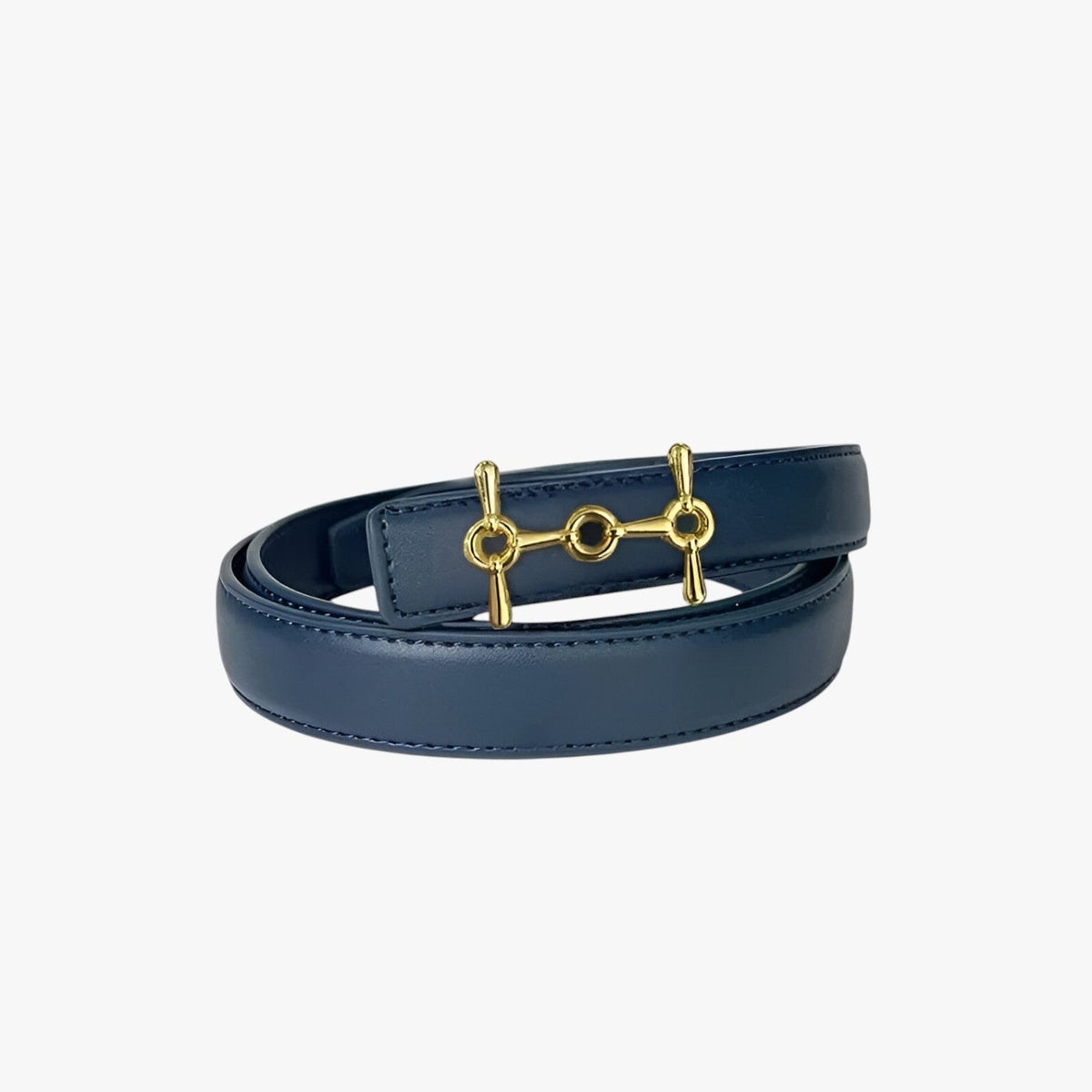 Soft Faux Leather Belt with Adjustable Buckle and Timeless Design