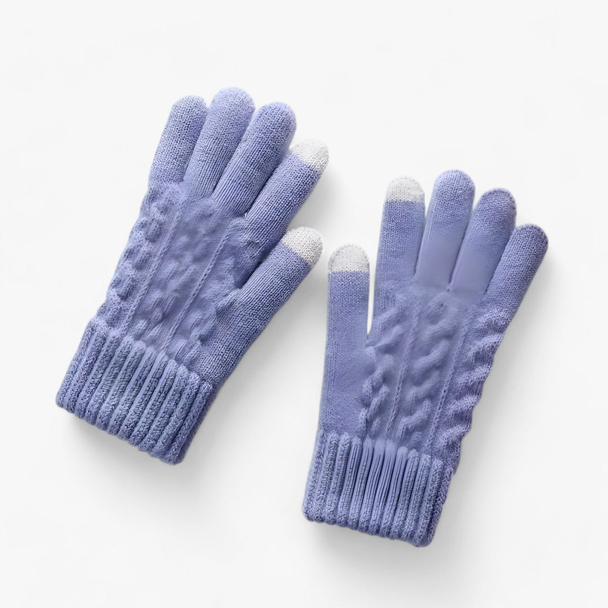 Termohandskar för dam med touchscreenfingertoppar